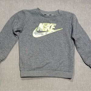 Nike Kids Gray and Green Sweatshirt